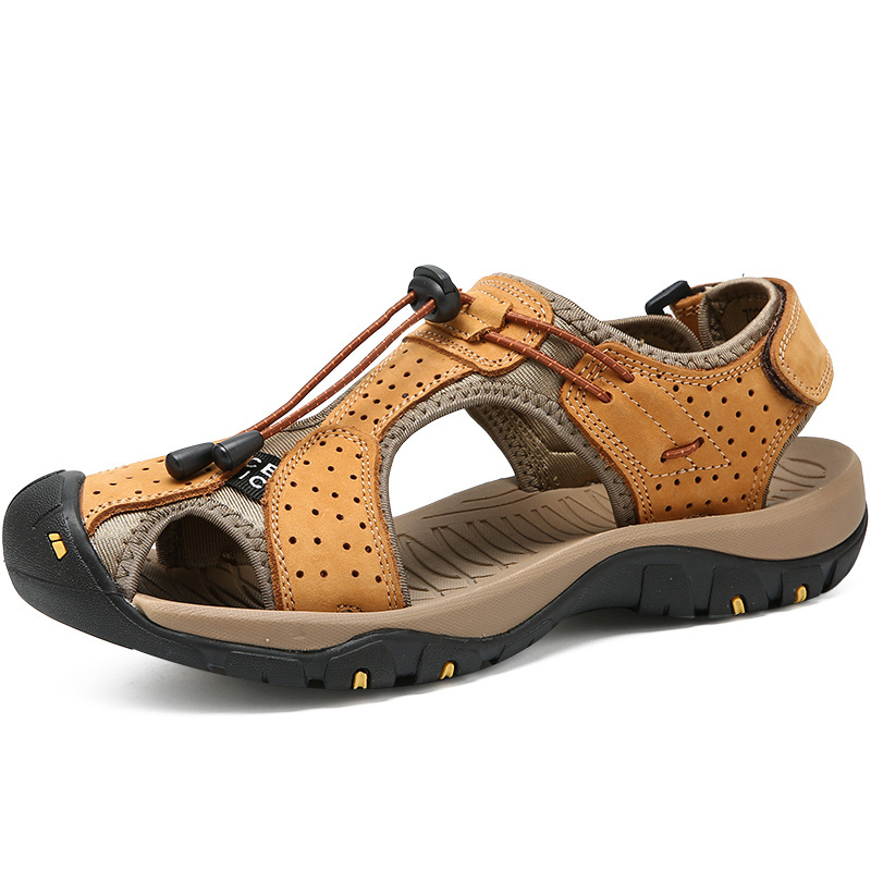 Cross-border 2023 supply Summer new breathable Baotou beach shoes fashion men's sandals men's shoes large size wholesale
