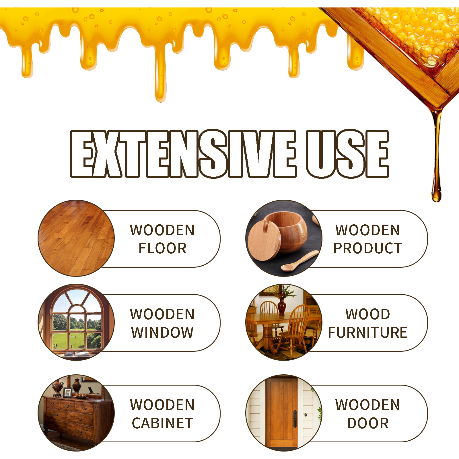 OUHOE furniture beeswax spray scratch refurbished furniture floor care polishing waterproof anti-dry care wax
