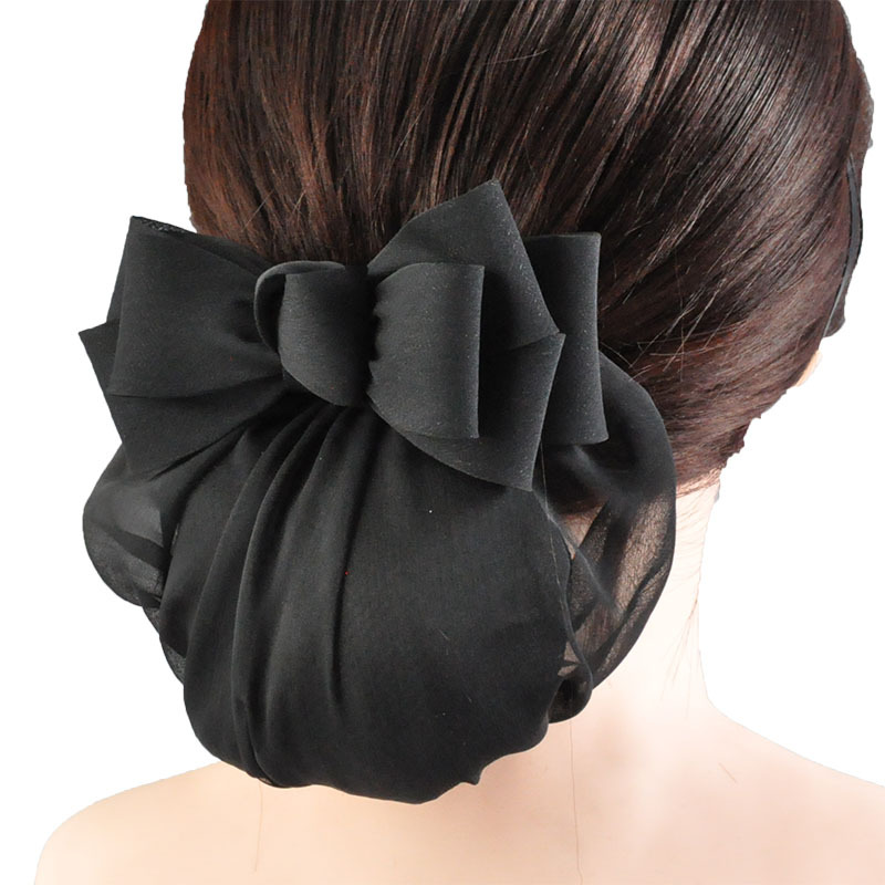 High-grade black lace professional hair flower jewelry ladies hair net bag Hotel bank nurse hair jewelry batch