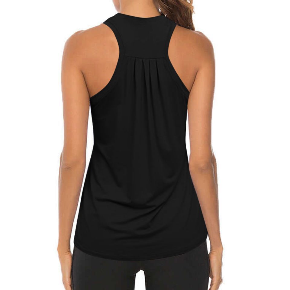 2023 Amazon summer new women's clothing European and American yoga sports vest women's fitness top sports T-shirt
