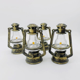 Dollhouse miniature food play retro kerosene lamp DIY material ornaments landscaping shooting props accessories decorations