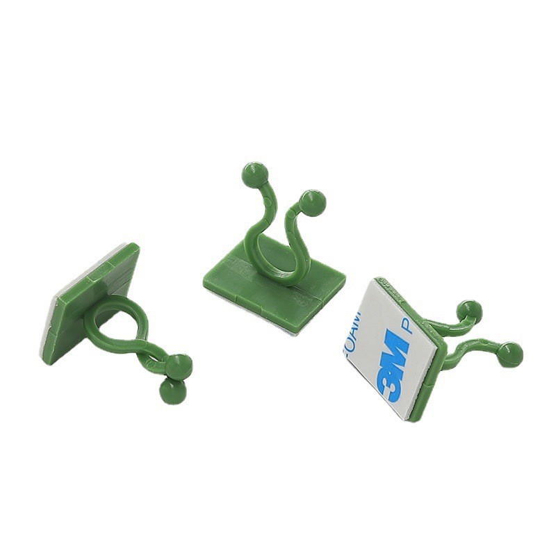 Creative Sticky Hook Green Rose Fixed Hook Climbing Wall Artifact Vine Fixer Cartoon Sticky Hook Data Line Wall Fixer