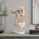 Fulu Double Full Desktop Ornaments-Morandi Red [39cm High]]