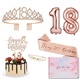 18 size rose gold crown strap gift box pin cake decoration