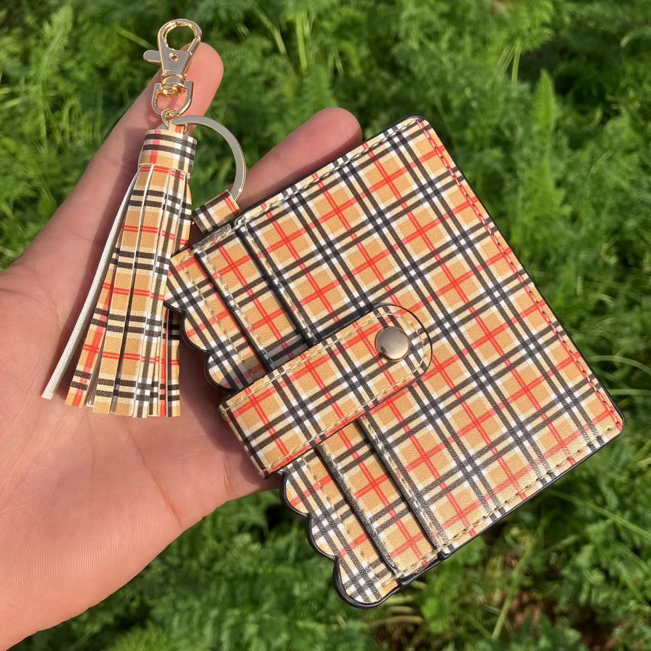 Cross-border Amazon European and American Creative PU Card Bag Women's Coin Purse Bag Bus Card Set Leather Tassel Clutch Bag