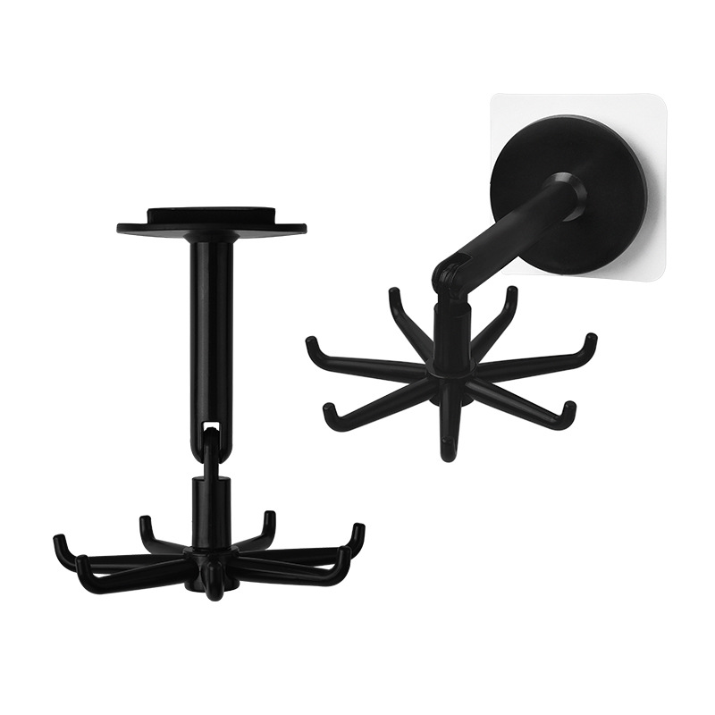 Upgraded Multi-functional Rotating 7-claw Hook Kitchen Storage 360-degree Traceless Hook Household Non-punching Hook