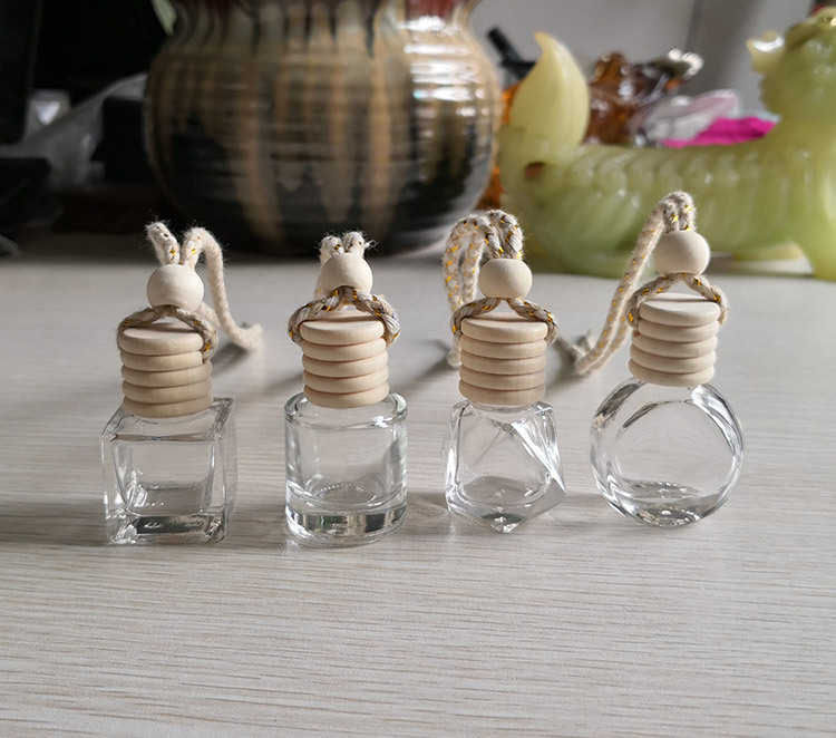 Bouteille de parfum de voiture, bouteille d'aromathérapie de voiture vide, pendentif de voiture créatif, pendentif de parfum suspendu, pendentif d'huile essentielle de voiture_voghion.com