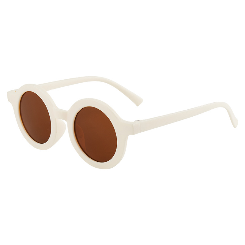 Children's Sunglasses Parent-Child Frosted Glasses New 1-8 Years Old Baby Decorative Show Kids Circle Sunglasses