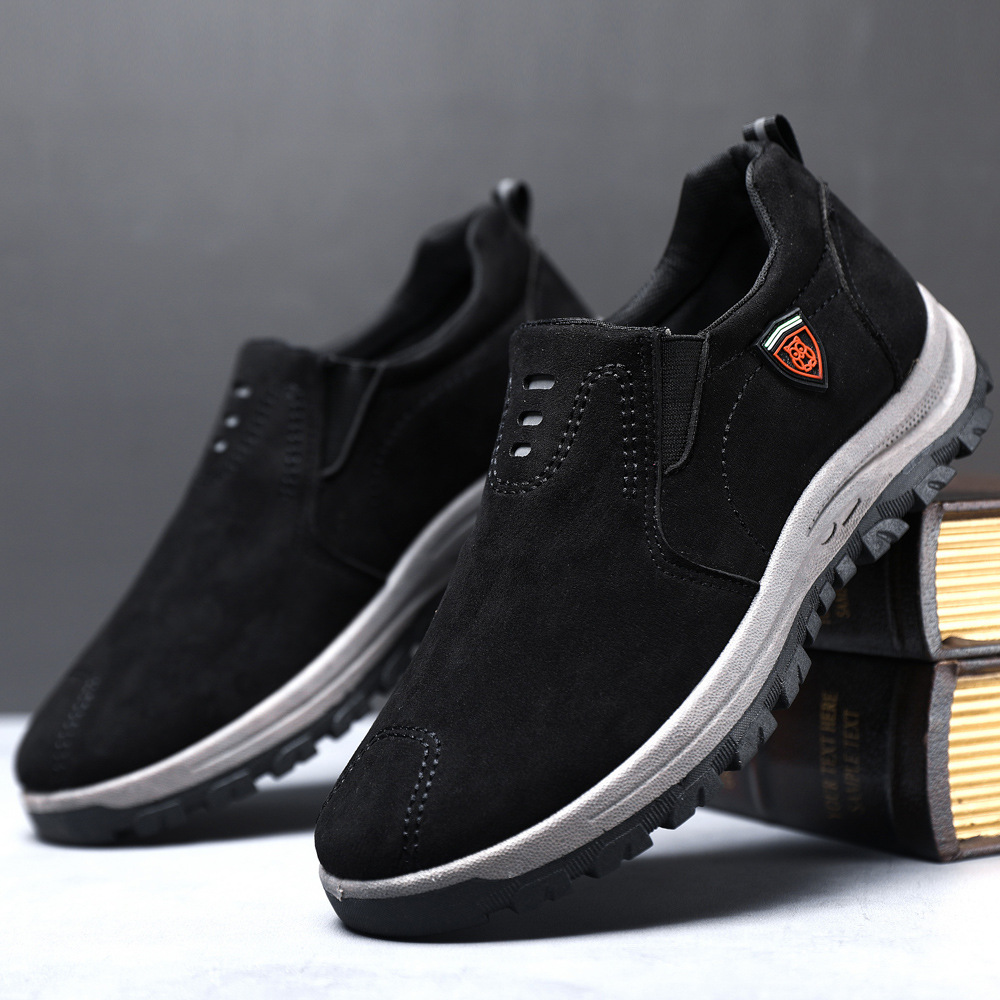Cross-border large size men's shoes autumn and winter low-top outdoor hiking shoes leisure sports a slip-on lazy shoes a generation of hair