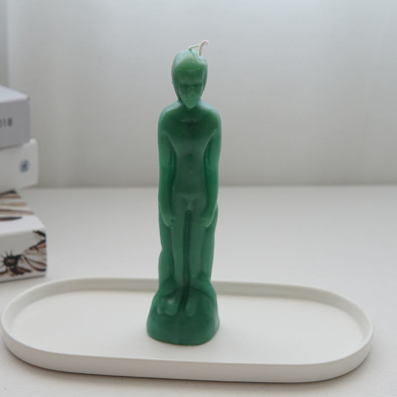 Paraffin wax Green Man candle