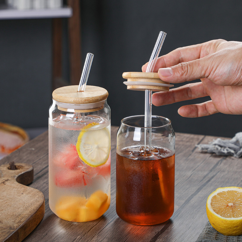 ミルクティーグラスカップルコーヒーカップ家庭用コーラカップ飲料カップ蓋付きストロー付き飲料カップ|undefined