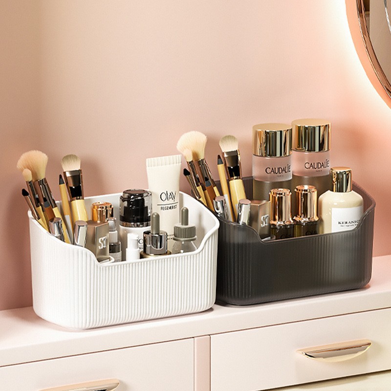 Mirror Cabinet Cosmetic Storage Box Beveled Desktop Dressing Table Skin Care Perfume Built-in Storage Bathroom Cabinet