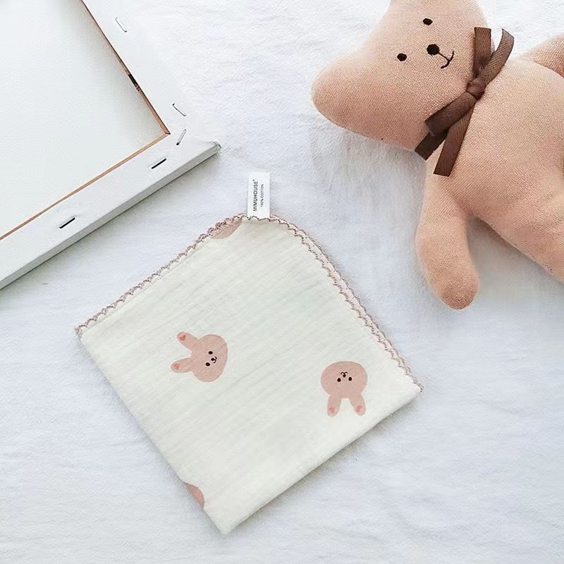ins Korean style square towel single and double layer cotton yarn baby face towel milk towel baby milk towel saliva towel handkerchief