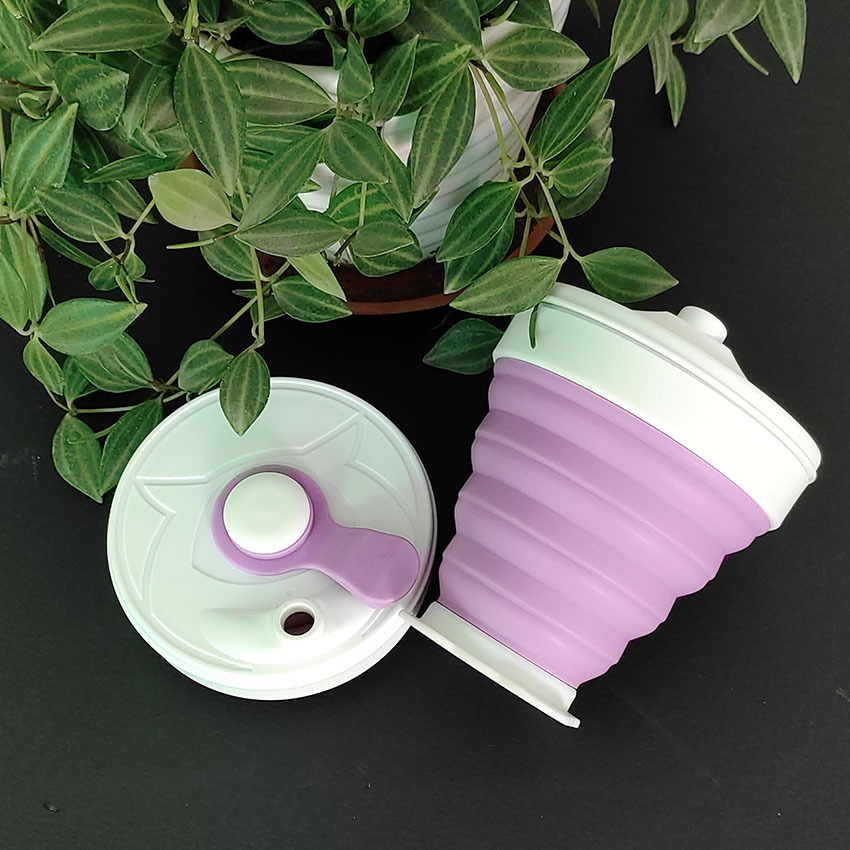 TikTok New Stretchable Coffee Cup Silicone Folding Cup Portable Outdoor Travel Water Cup Home Handy Cup