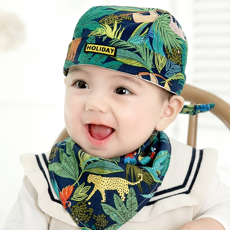 Baby Hat Spring and Autumn Thin Baby Boy and Baby Girl Pure Cotton Autumn and Winter Pirate Hat Newborn Headscarf Fetal Hat Cute