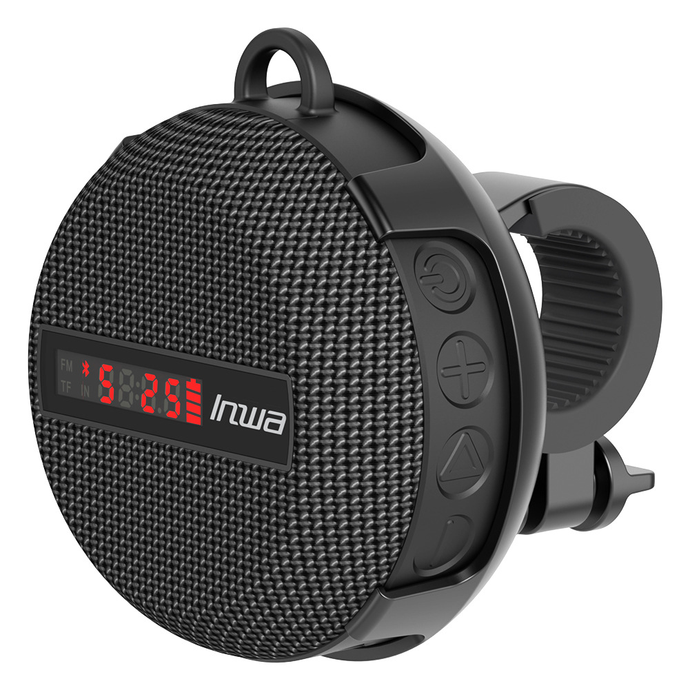 New outdoor riding Bluetooth speaker portable waterproof and dustproof outdoor quick display time display riding speaker