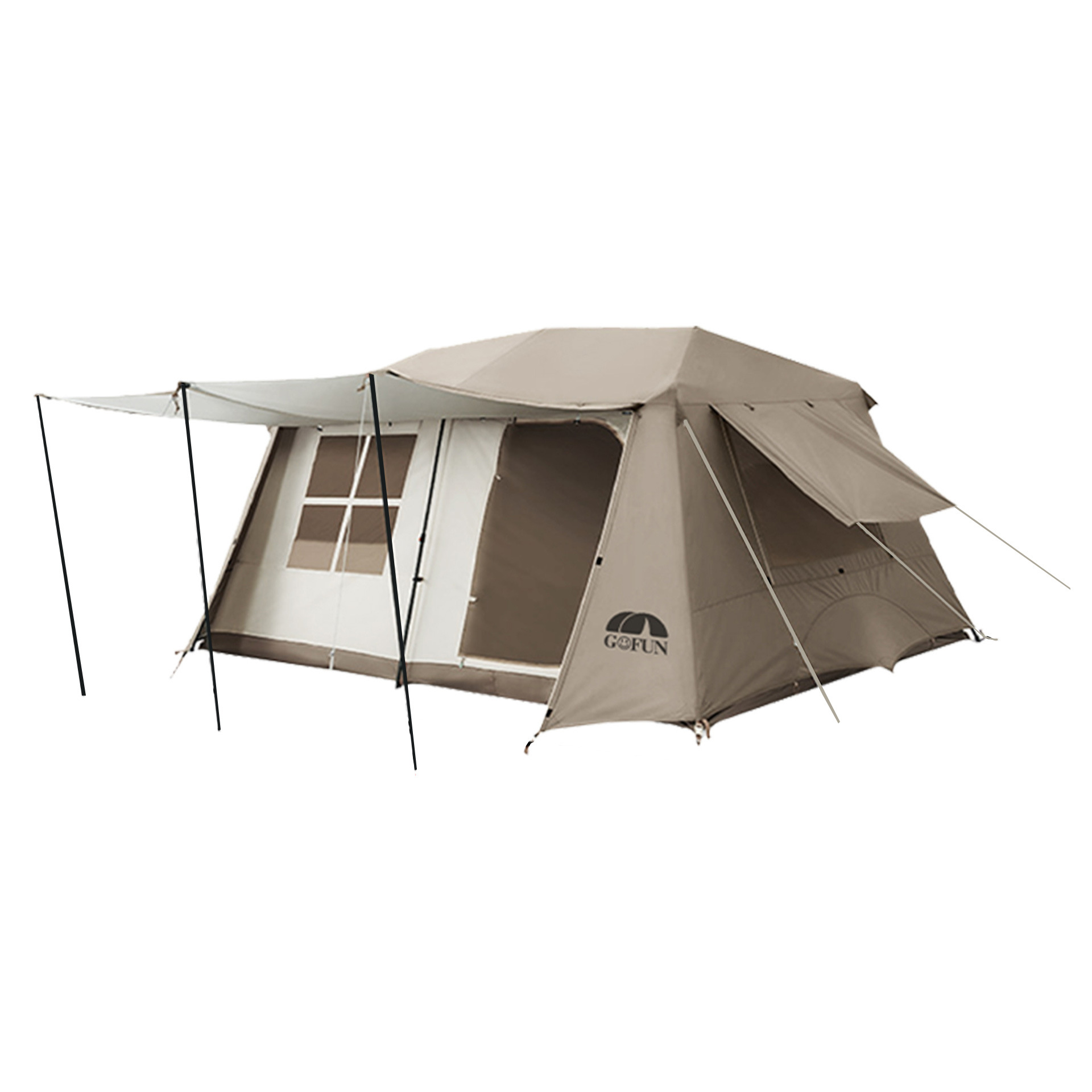 Factory wholesale roof 13 tent full-automatic camping rainproof thickened silver glue quick opening two-room one-hall camping tent