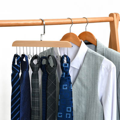 Multifunctional Hanger Professional Belt Hanging Belt Tie Hanging Bag Hanging Rack Solid Wood Hangers Small Object Storage Artifact