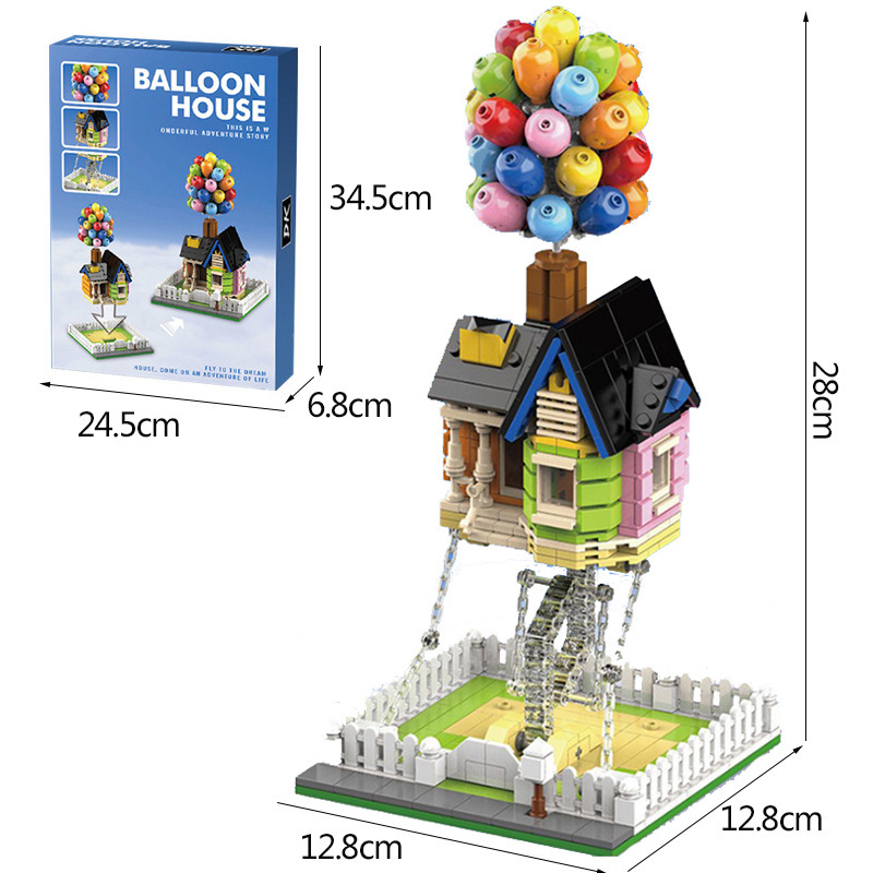 Floating balloon house balance frame anti-gravity flying house travel notes DK7025 assembled building blocks toy cross-border upgrade