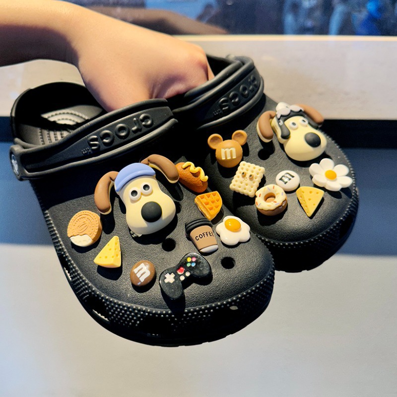 Little Red Book Cartoon Handdog Cave Shoes Shoes Flower Shoes Buckle diy Accessories Detachable Shoes Flower Accessories Decorative Buckle