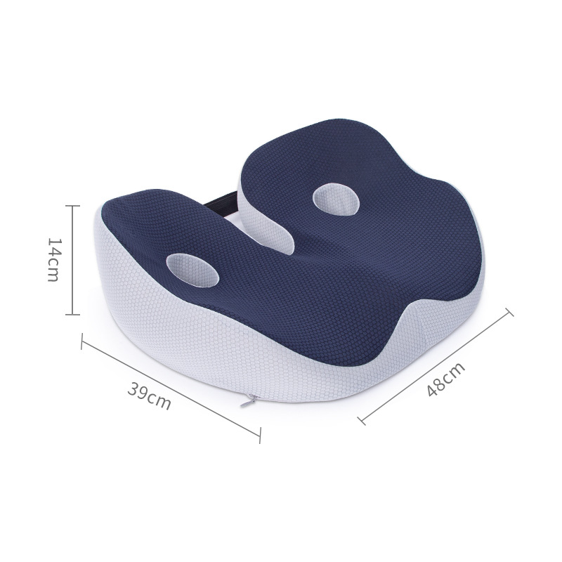 Cross-border chair beautiful hip cushion hemorrhoid cushion fart cushion breathable cushion thick office sedentary memory cotton cushion wholesale
