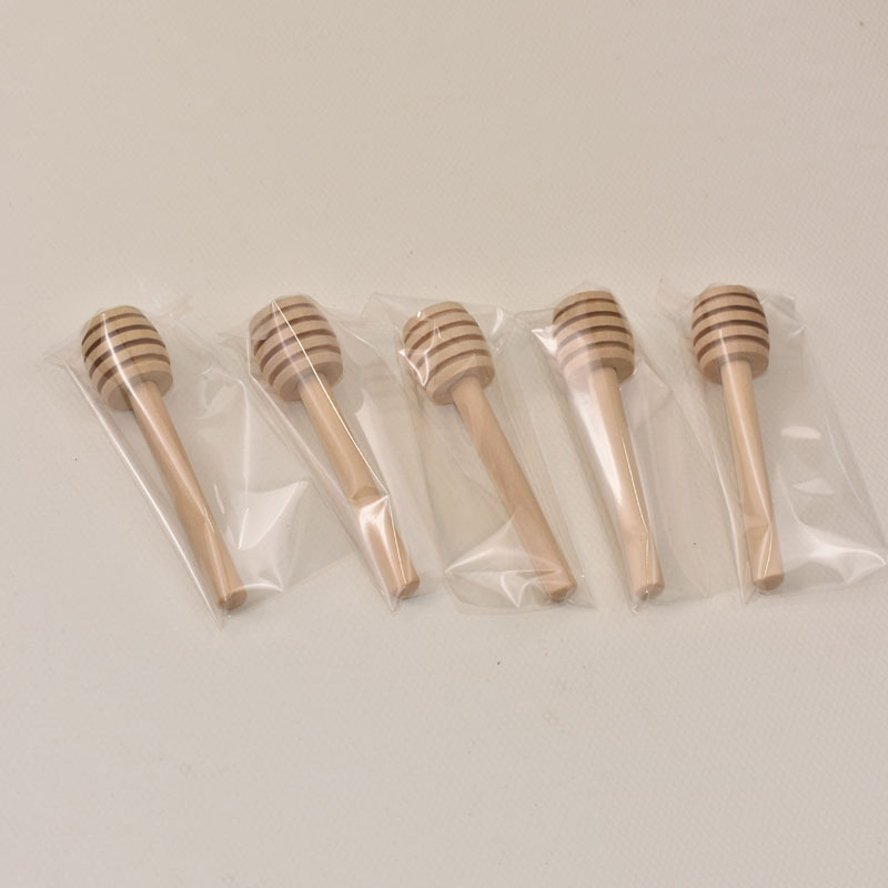 A large number of spot solid wood honey stick Coffee Jam milk mixing stick can be printed LOGO creative wooden mixing stick