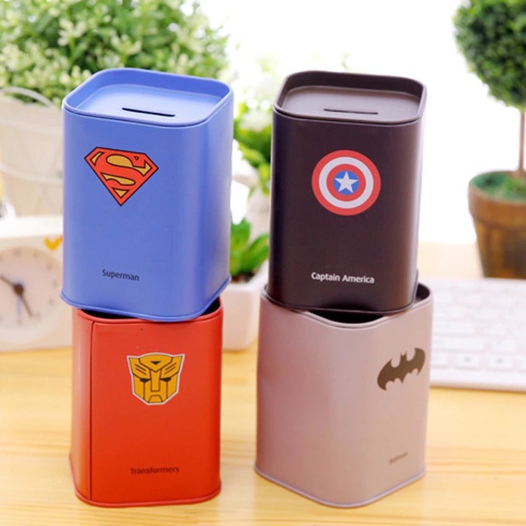New Internet Celebrity Tinplate Piggy Bank Cartoon Creative Pen Holder Children's Cute Piggy Bank Gift Factory Direct Supply