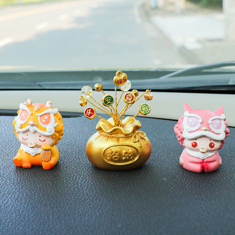 Lucky money bag car decoration creative car decoration decoration car supplies center console combination decoration matching