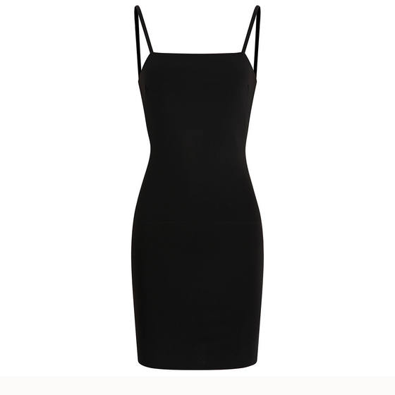 Summer Girl's Nightclub Women's Sexy Backless Skirt Split Sexy Temptation Bed Slip Skirt Small Black Skirt