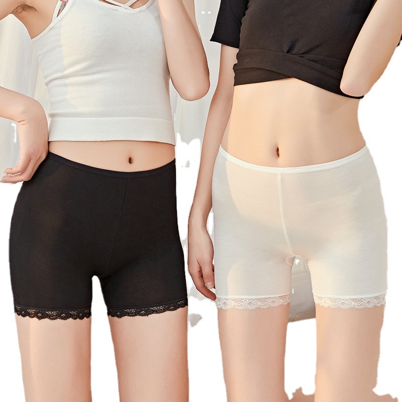 Summer Anti-exposure high waist Ice Silk seamless safety pants anti-exposure leggings women's plus size outer wear bottoming three pants