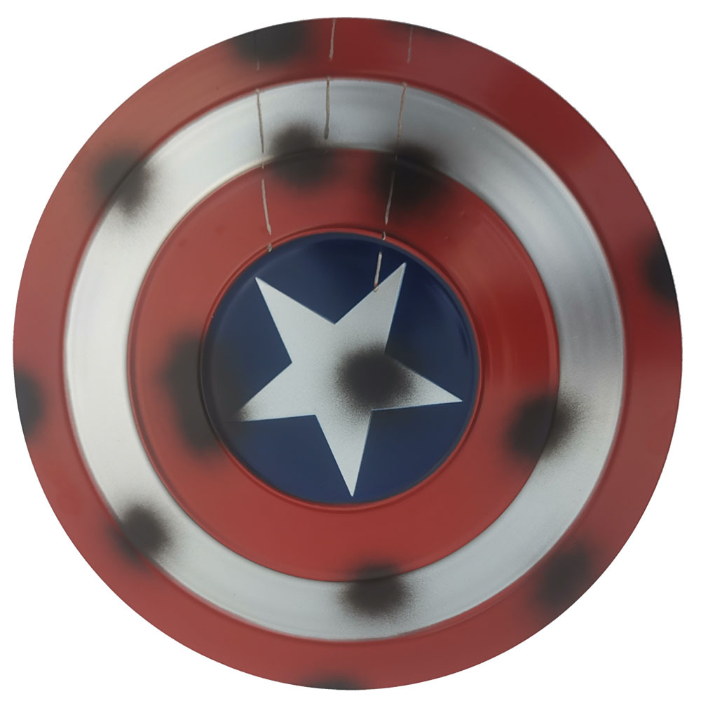 Avengers All Metal Captain America Shield cos Handheld Props Wrought Iron Decoration Creative Wall Hanging