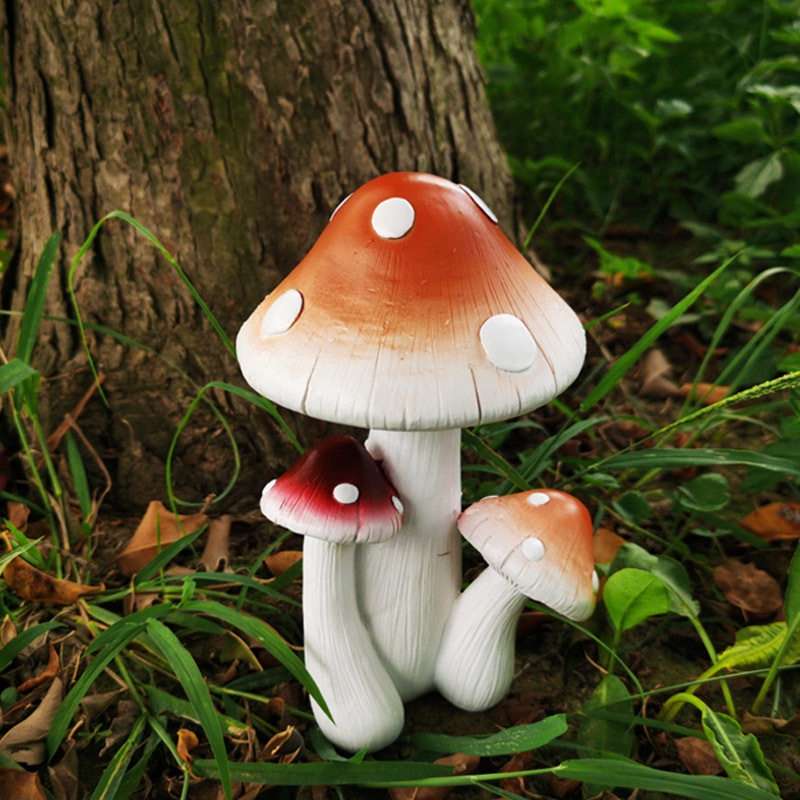 琢の華大キノコ置物花園ベランダ庭園装飾植物部品diy鉢植え植木鉢装飾品|undefined