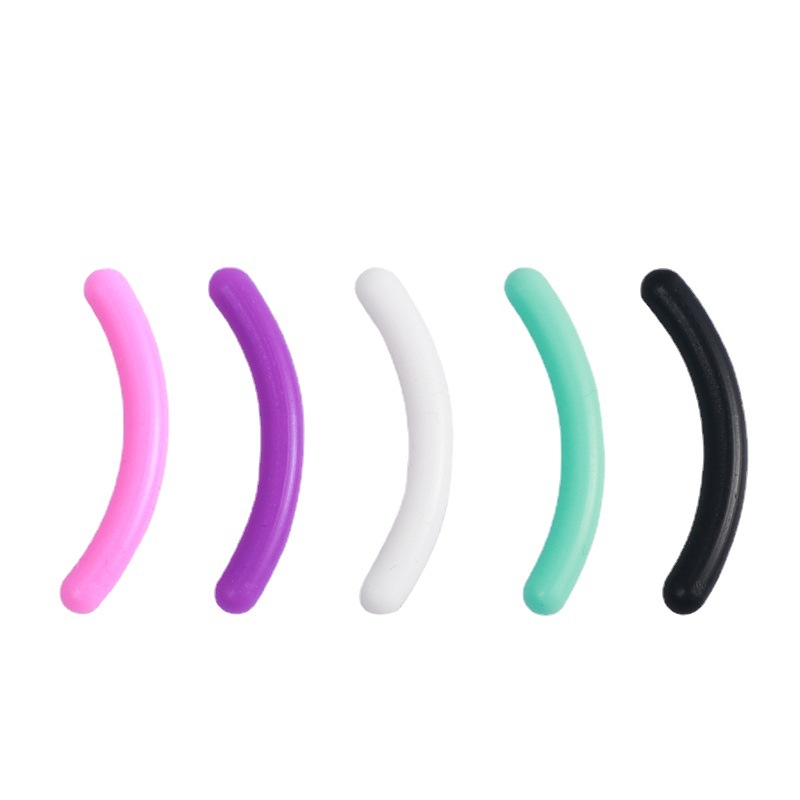 Silicone cosmetics [boxed 24] eyelash curler black replacement rubber pad eyelashes high elastic silicone strip
