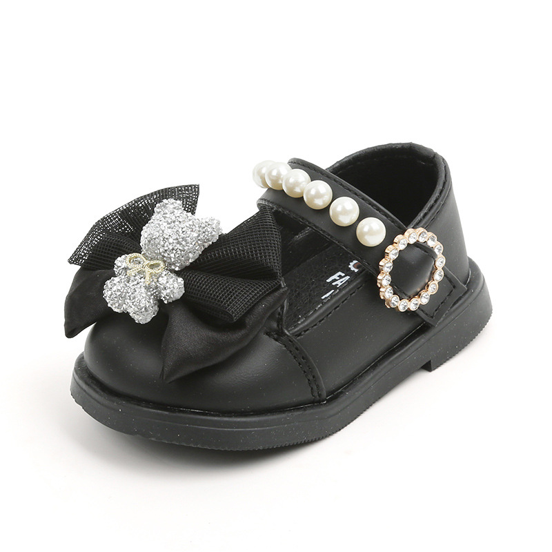 A generation of spring and autumn baby toddler shoes Square small leather shoes princess shoes breathable children's shoes baby shoes women's shoes
