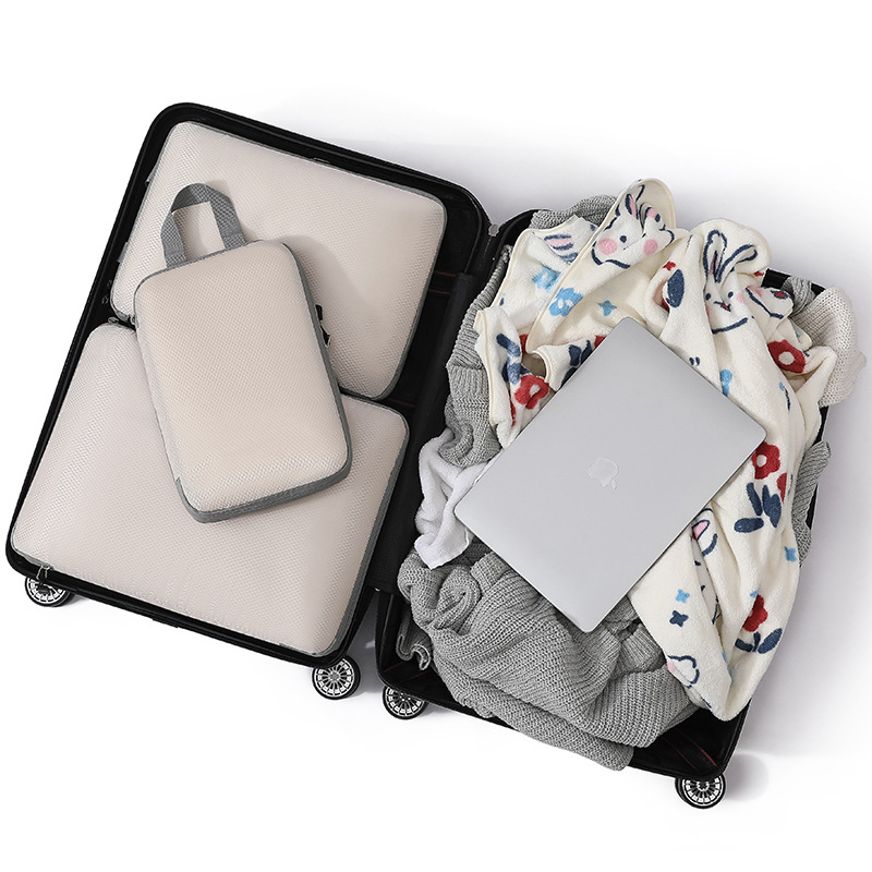 旅行收纳袋扩容压缩七件套装数码洗漱化妆品收纳包衣服行李旅行袋