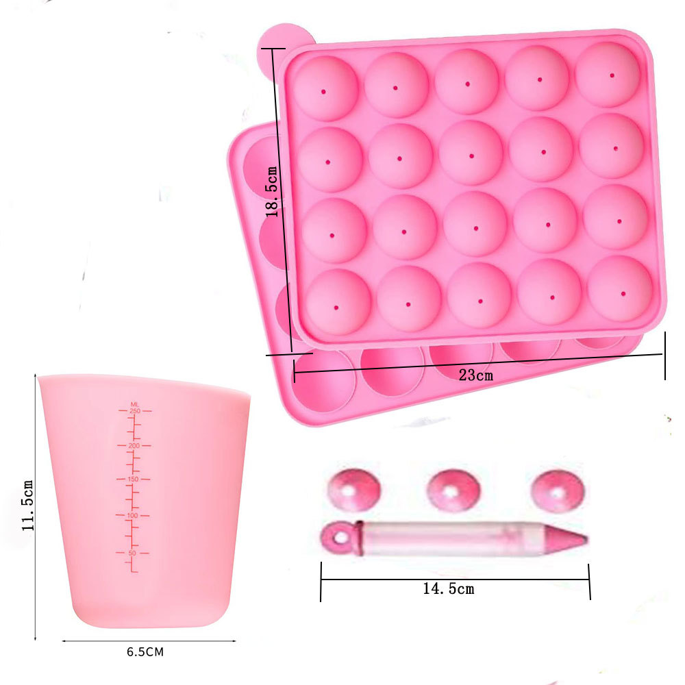 Cross border egg chocolate candy making set DIY lollipop making silicone lollipop mold measuring cup