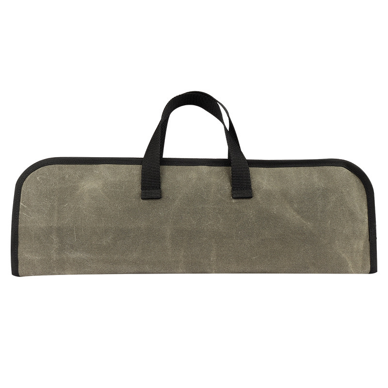 Tableware Wet Wax Canvas Portable Outdoor Knife Storage Picnic Camping Chef Knife Tool Kit Wholesale