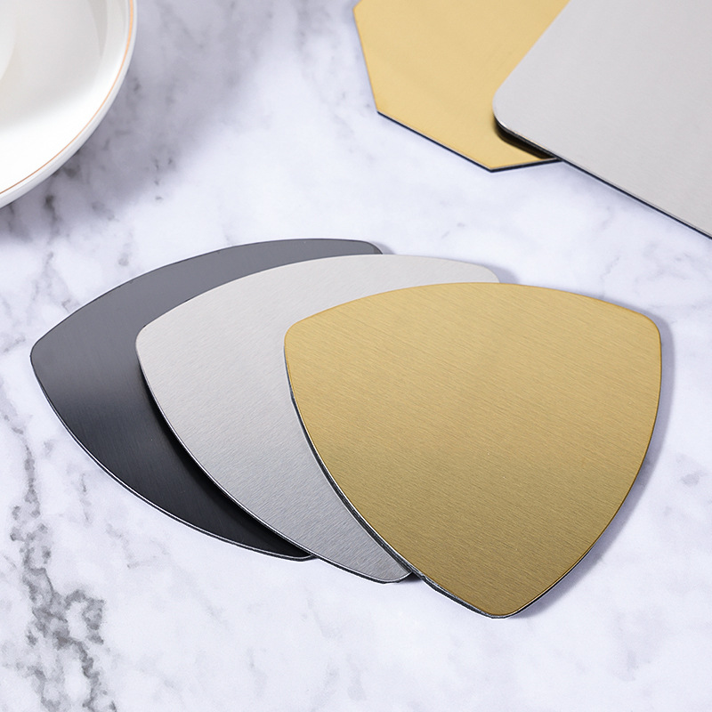 Nordic style coaster stainless steel insulation mat wine cup mat restaurant Bar coffee metal creative anti-scalding logo