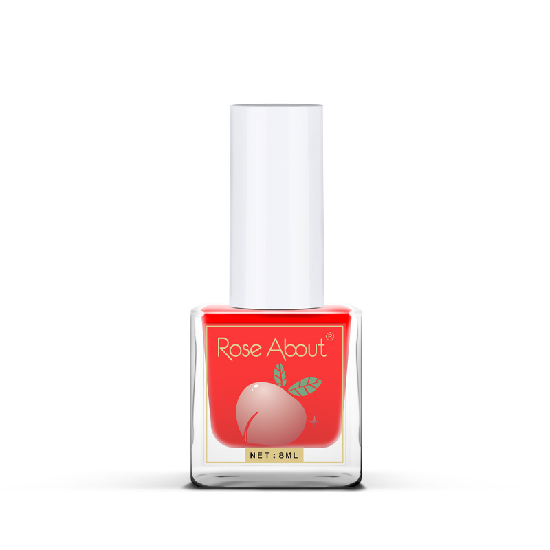 Ice through wholesale a set of transparent color baking-free durable tearable peel transparent quick drying bright student nail polish