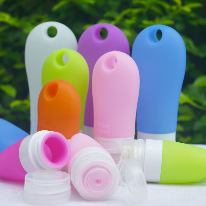 Silicone sub-bottle squeeze soft lotion bottle convenient empty bottle wash bath suit travel storage bottle