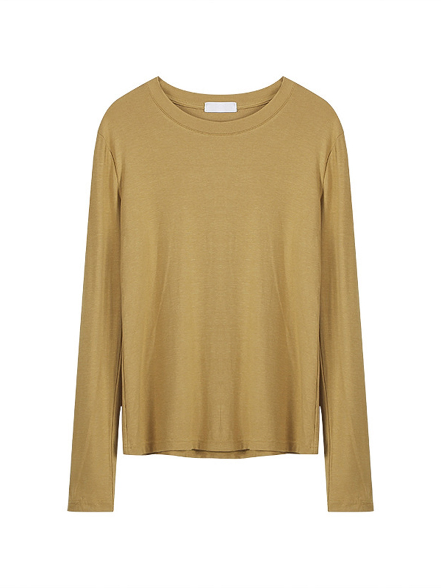 [No Regret Main Push B into] 13-color Backing Shirt Women's Spring New Slim Long Sleeve T-Shirt DN145