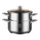 [Old Guest Exclusive] 24CM double-layer soup pot household large-capacity soup steamer kitchen stew multi-use steamer