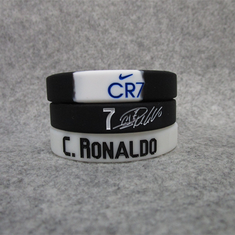 Juventus football C Ronaldo Real Madrid signature luminous sports bracelet silicone wristband fan accessories