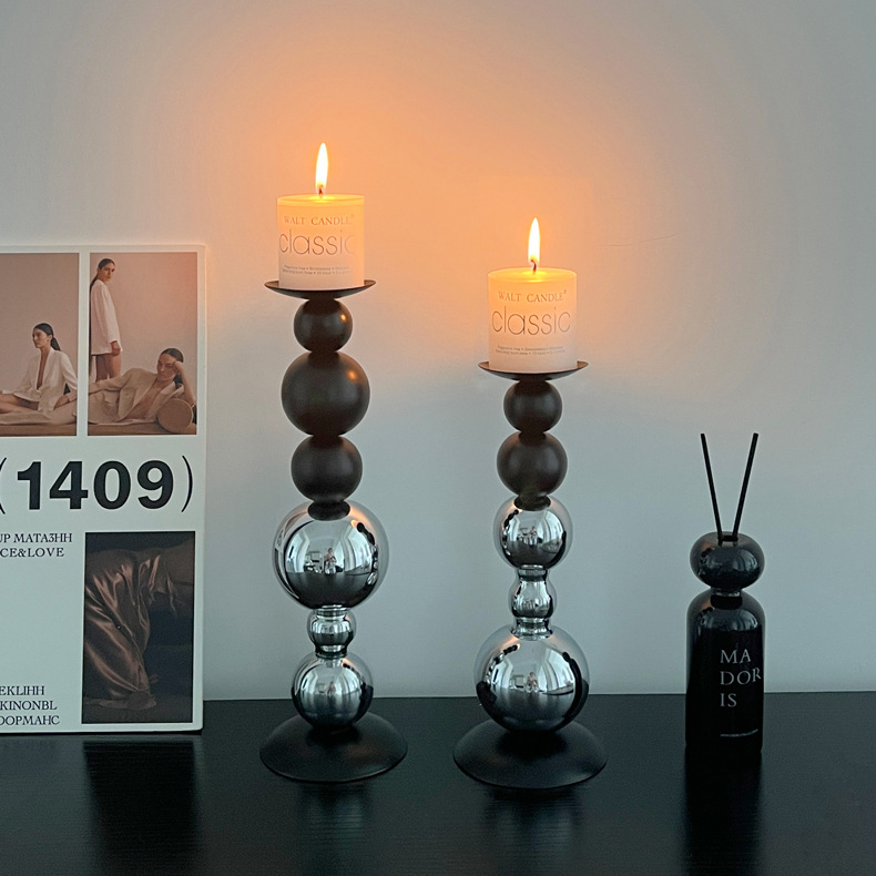 Light Luxury Aromatherapy Candle Holder Ornaments ins Vintage Romantic Dining Table Candlelight Dinner Props Home Simple Decoration