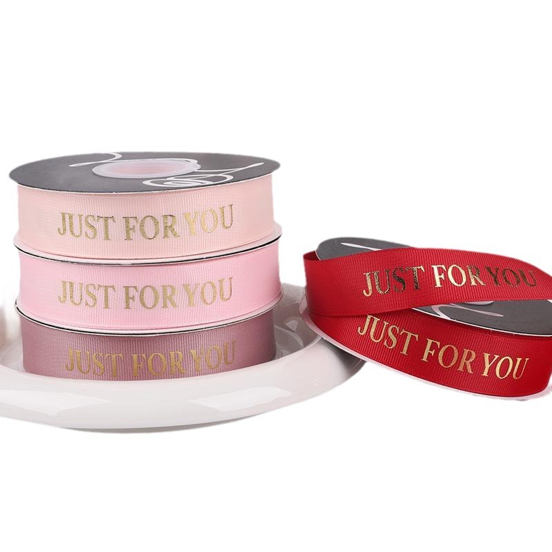 English gilding letters rib ribbon flower packaging ribbon bow ribbon ribbon ribbon cake bouquet bandage