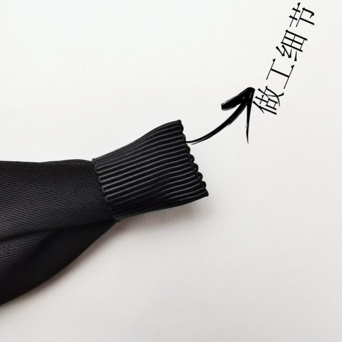 Advanced Sense Black Pleated Hair Hoop Women's Korean Style Elegant Out-of-the-way Hair Hoop Simple Hair Stamp 2024 New Style