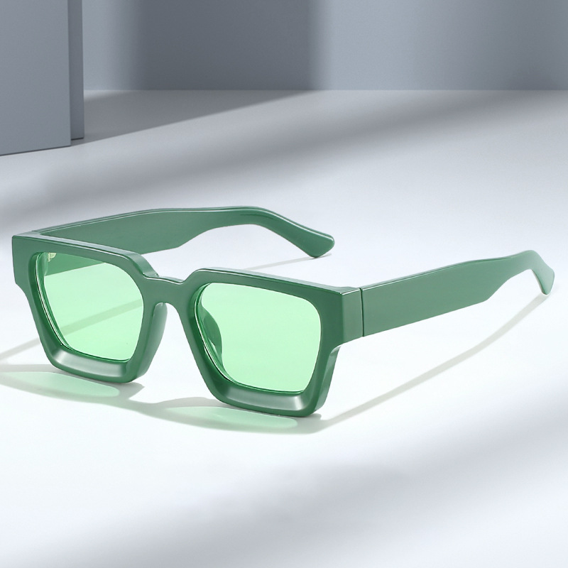 Cool square glasses new European and American thick frame sunglasses trendy box foreign trade glasses personalized cross-border large frame sunglasses