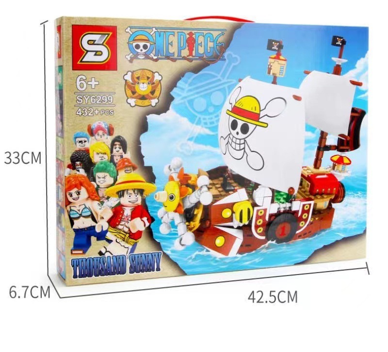 Chinese building blocks One Piece Miles Sunshine Pirate Ship Chopper figure assembled building block toy sy6299