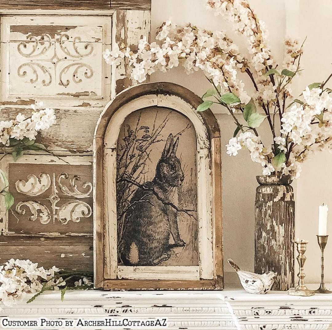 Rabbit Wall Art Farmhouse Decor实木立体兔子墙复活节壁画装饰