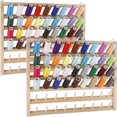 Wall Hanging Loose Wooden Folding Spool Rack Sewing Thread Wax Spool Cord Storage Rack Wig Rack Wooden Spool Rack